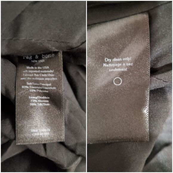 Rag & Bone Etta Side Tie Top sz Medium in Black - Picture 7 of 8